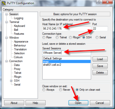 Configure PuTTY Profile